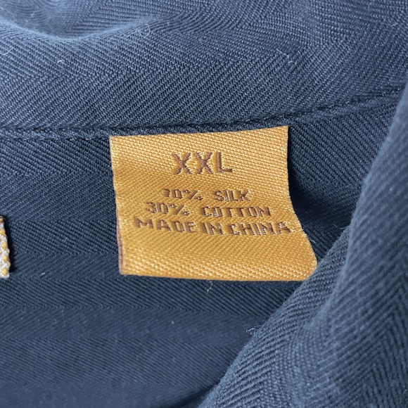 Pre-Owned Havanera Co. Men’s Black Silk Blend Short Sleeve Button Up, Size XXL - Picture 3 of 5